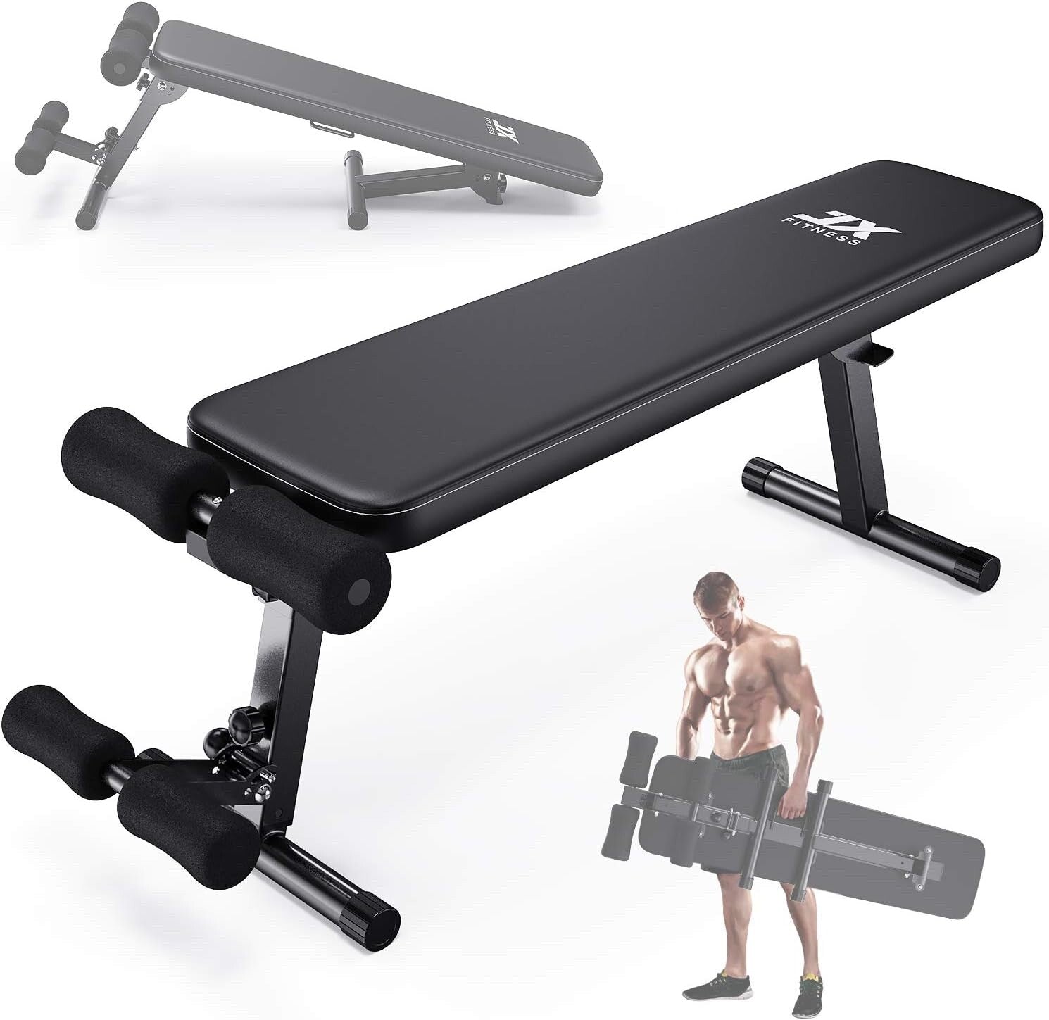 JX FITNESS Adjustable Weight Bench Home Gym Weight Lifting & Sit Up