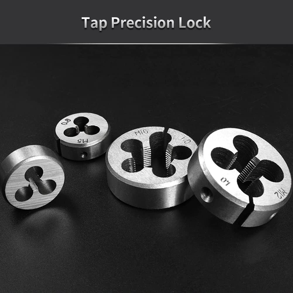 107pc Metric Tap and Die Set HSS Thread Repair Kit with Wrench Case