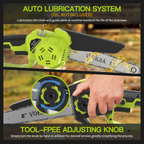2-In-1 Cordless Pole Chainsaw 6 & 8in Brushless Telescopic Saw Auto Oiler
