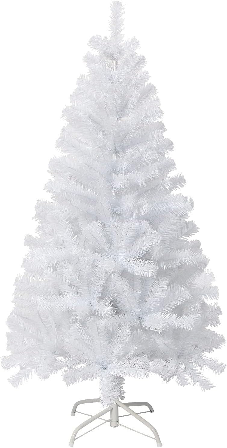 VEYLIN 4FT White Artificial Christmas Tree 320 Tips Full Realistic Metal Stand