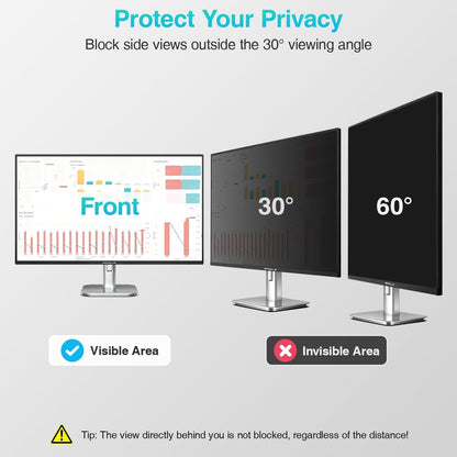 Computer Privacy Screen Filter 24in 16:9 532x299mm PC Anti Spy Blue Light Shield