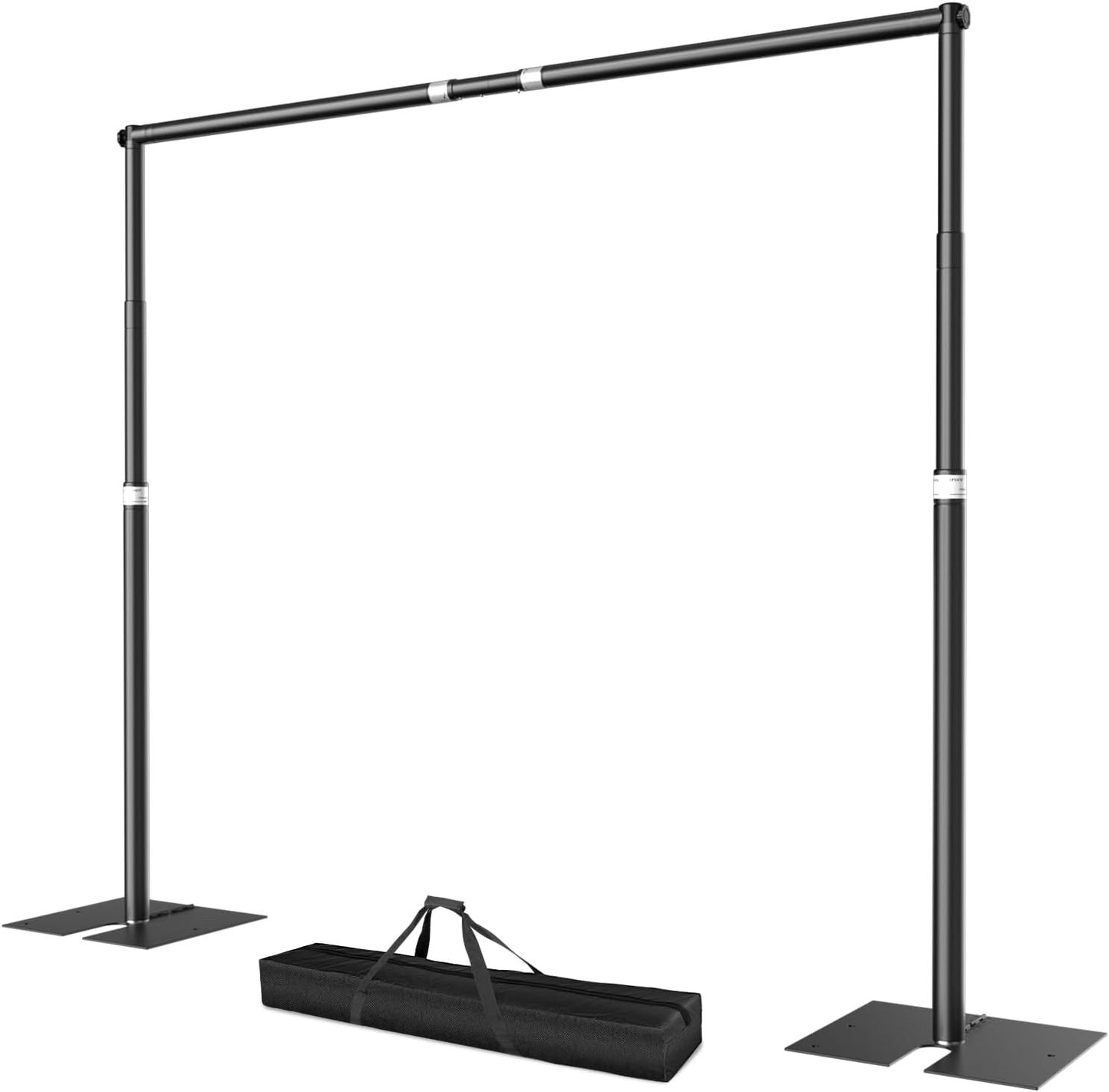 Backdrop Stand Kit Heavy Duty Adjustable Photo Booth Frame 8.5x10ft Black UK