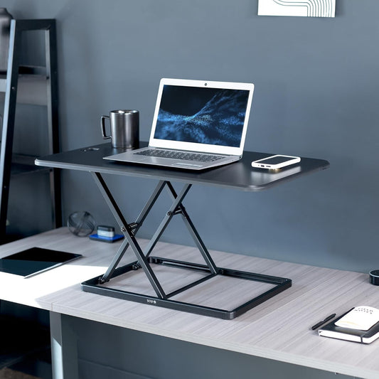 VIVO Ultra-Slim 81cm Single Top Height Adjustable Standing Desk Riser