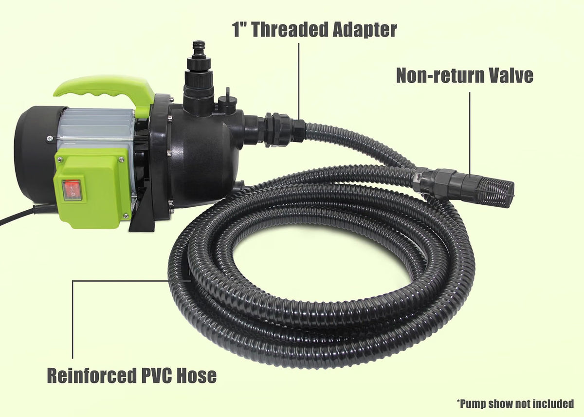 Garden Booster Water Pump 800W 3200L/H 44m Lift 4m Suction Hose Sprinkler Kit