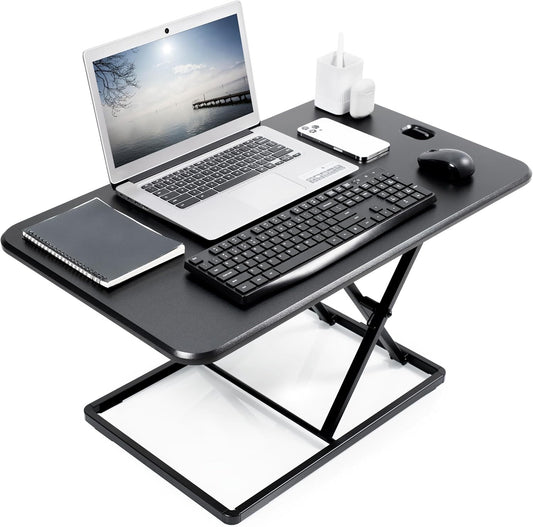 VIVO Ultra-Slim 81cm Single Top Height Adjustable Standing Desk Riser
