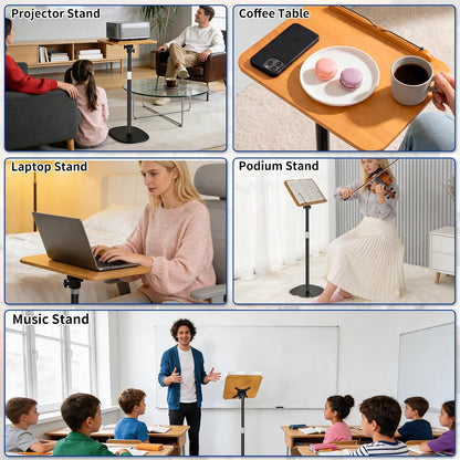 Book Reading Stand Adjustable 50-130cm Foldable Laptop Tablet Music Holder Black