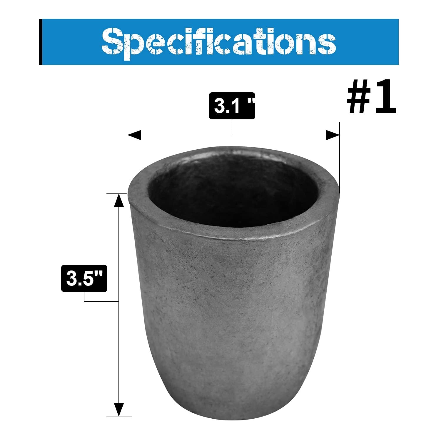 Silicon Carbide Graphite Crucibles 145ML Cup for Melting Casting