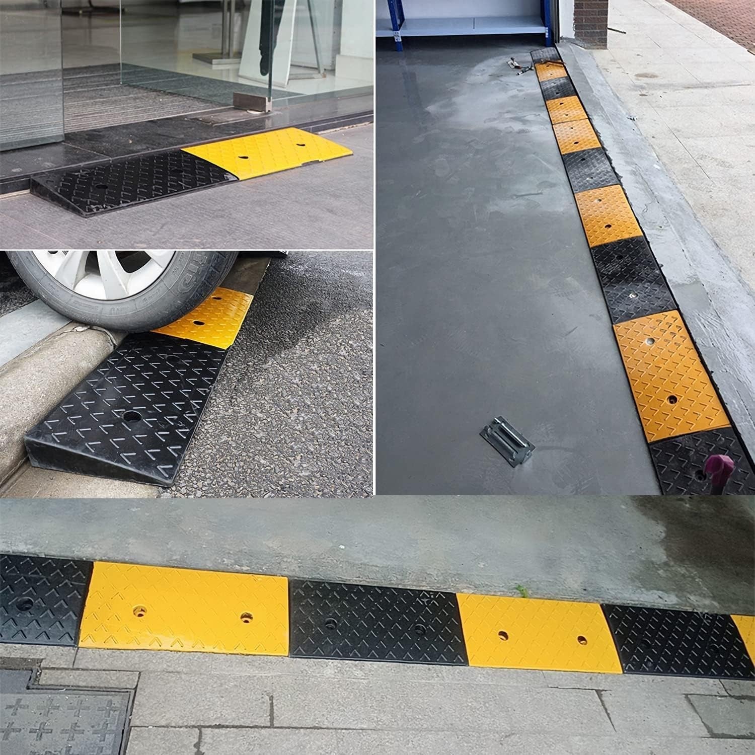 Heavy Duty Rubber Kerb Ramps 2in Rise Non Slip Driveway Wheelchair Access