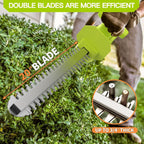20” Cordless Hedge Trimmer 21V 2x2000mAh Battery 50cm Dual Blade Hedge Cutter