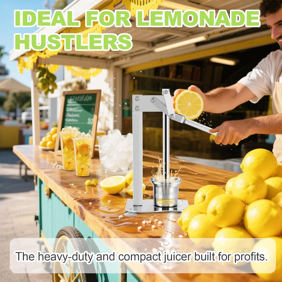 Manual Lemon Citrus Juicer Press Heavy Duty Stainless Steel Fruit Squeezer Cup