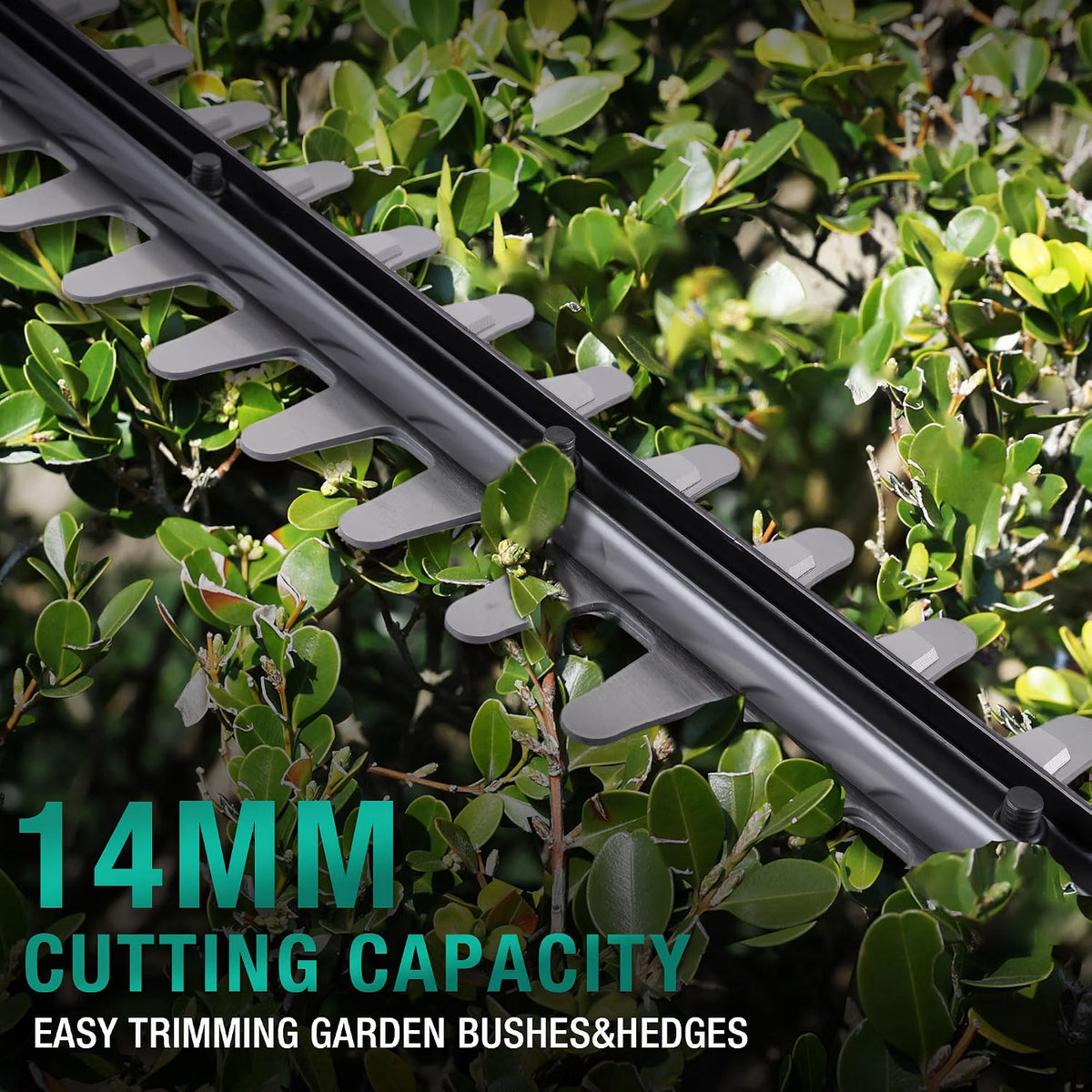 Cordless Pole Hedge Trimmer 12V 2.67m Reach 45cm Blade 2x2.0Ah Battery 135° Head