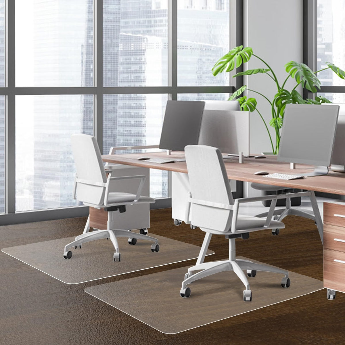 Office Chair Mat Hard Floor 120x75cm Clear PVC Anti-Slip Hardwood Protector