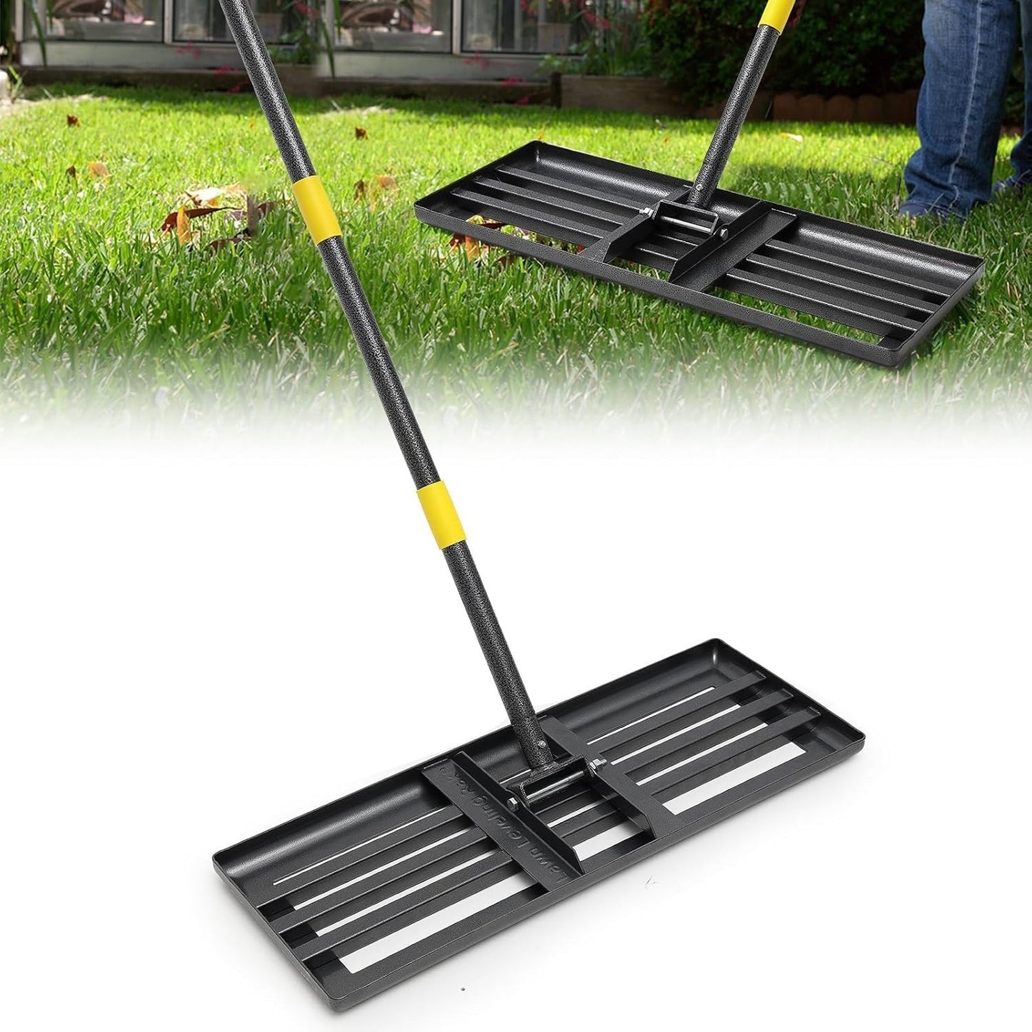 Lawn Levelling Rake Heavy Duty 76cm Steel Ground Leveler Garden Soil Topsoil Too