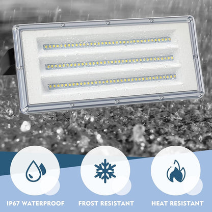 LED Flood Lights Outdoor 400W 40000LM IP67 Waterproof 6500K Security 2 Pack