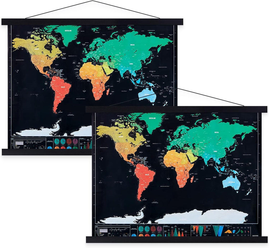 A0 Magnetic Poster Frame Light Wood Print Hanger Wall Hanging Rails