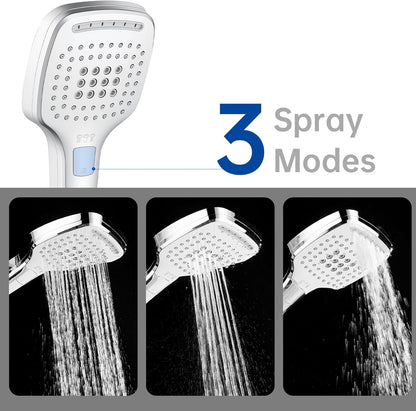 Shower Head High Pressure Stainless Steel Adjustable Bathroom Handheld Chrome