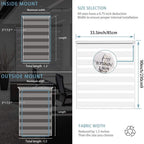 Zebra Day Night Roller Blind Easy Fit Window Shade 85x230cm White