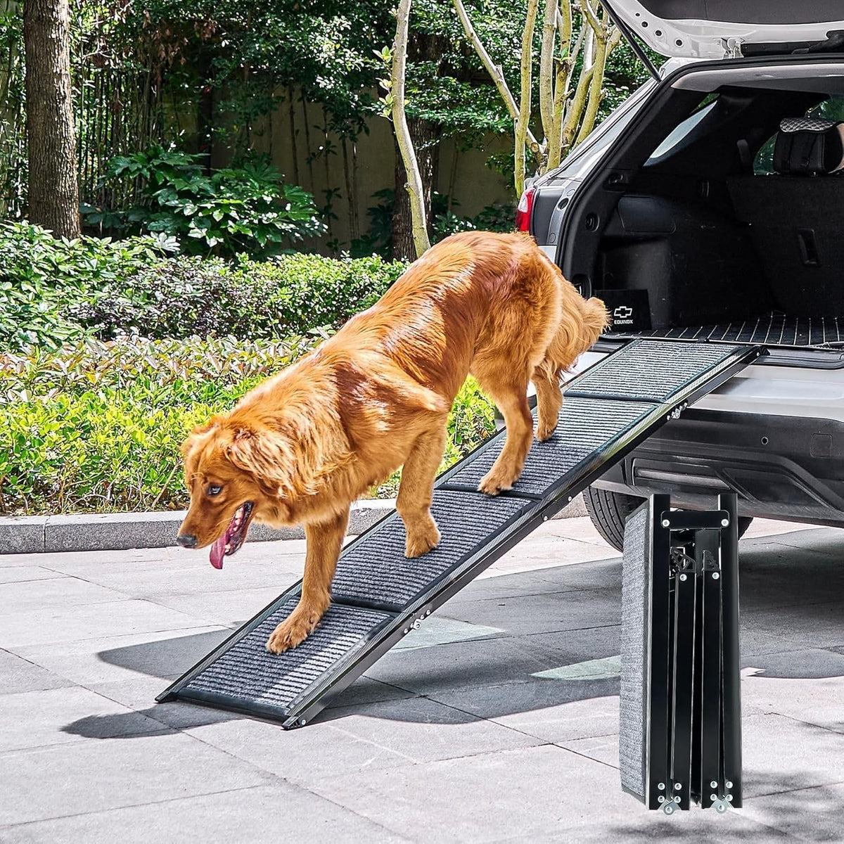 Dog Car Ramp Folding 170cm Aluminium Non Slip Pet Ramp 90kg SUV Truck Bed Sofa
