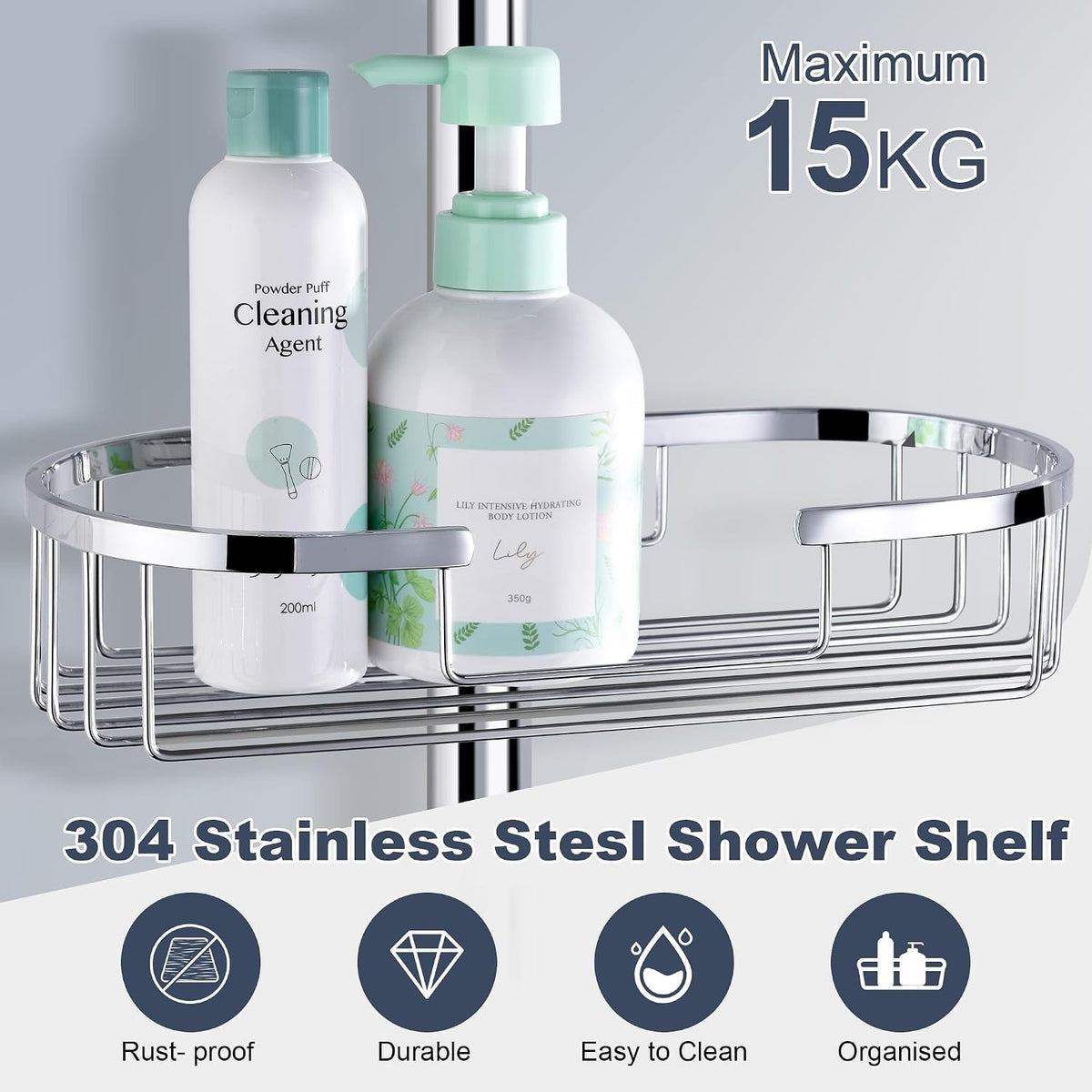 Rain Shower System 12" Rectangular XXL Stainless Steel Hand Shower Hose Rail