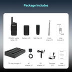 Retevis RT668H PMR446 Walkie Talkies 10 Pack Black Hidden Display USB-C 10-Way