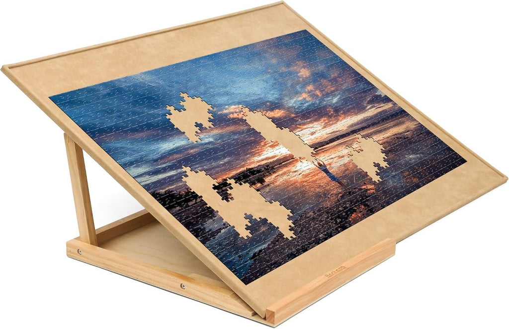 1000pc Jigsaw Puzzle Board w Stand Adjustable Table Flannel Surface