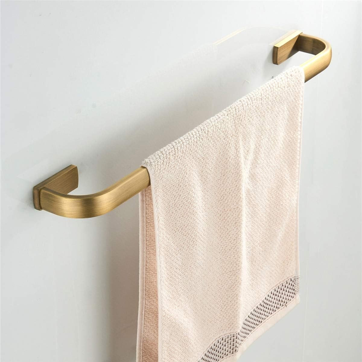 Brass Towel Rail Bar Antique Bronze Wall Mounted Bathroom Holder 57cm Single Rod