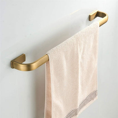 Brass Towel Rail Bar Antique Bronze Wall Mounted Bathroom Holder 57cm Single Rod