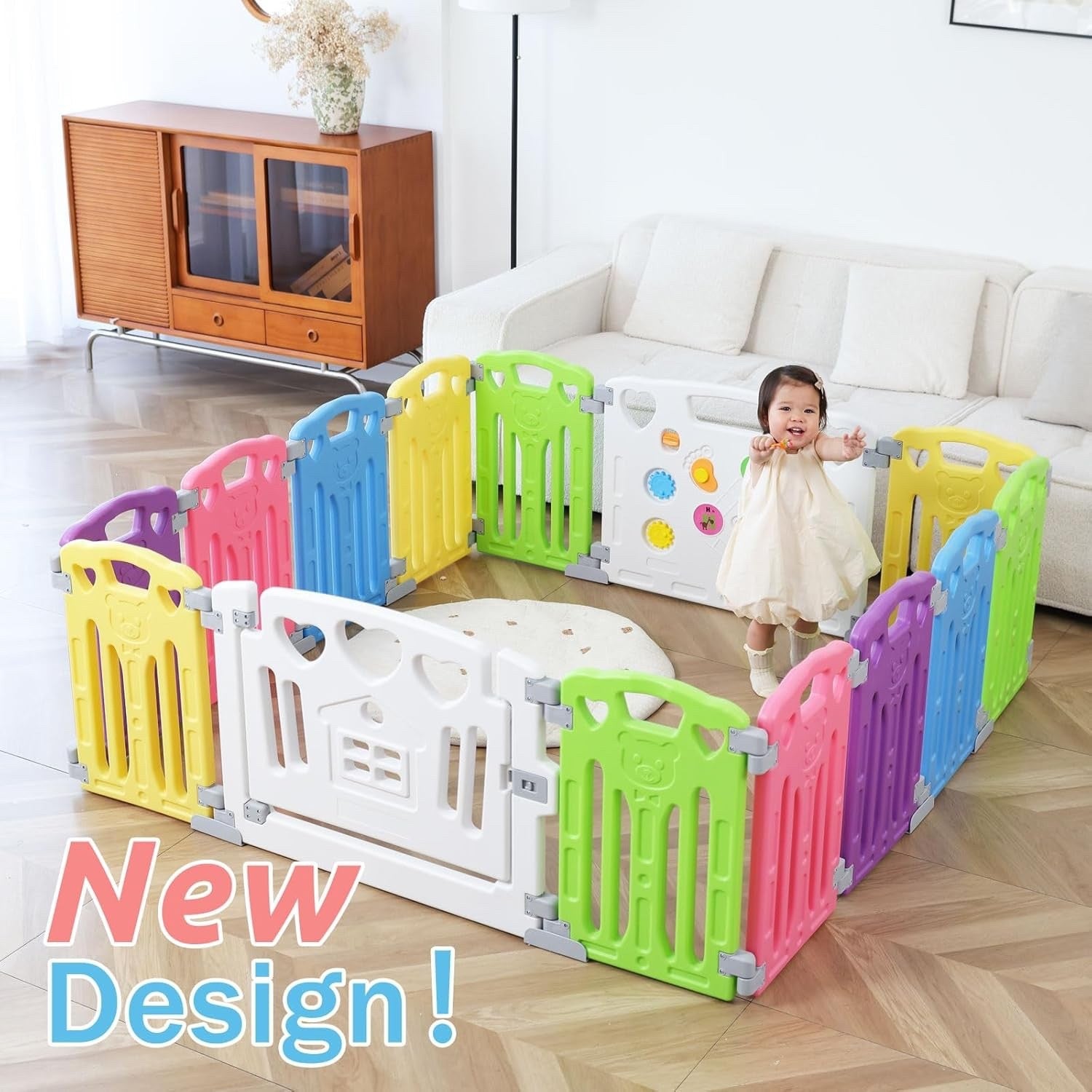 Baby Playpen Kids Activity Centre Safety Yard Indoor Outdoor 14 Panel Pen Set