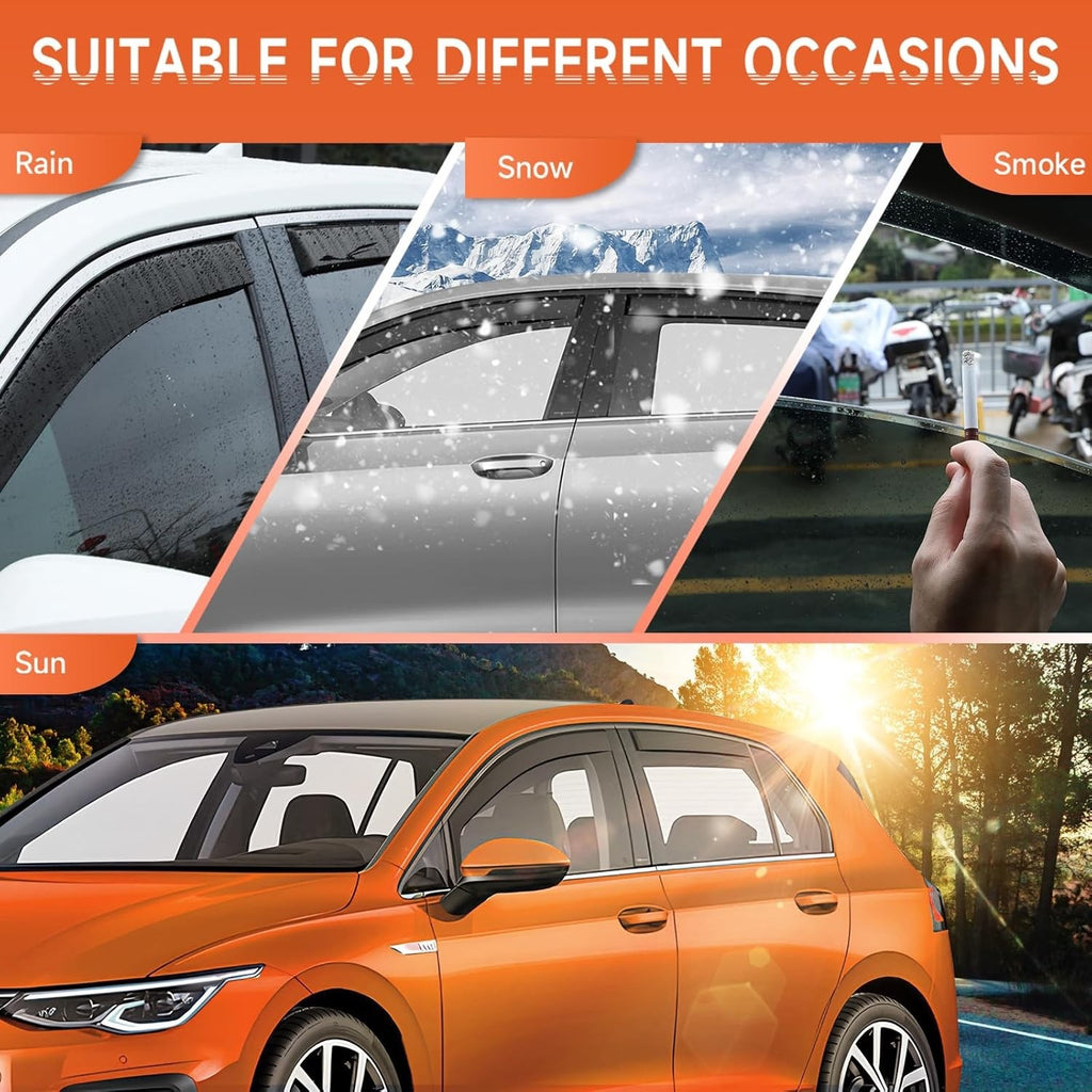 Window Wind Deflectors Visors for VW Golf MK7 MK8 Hatchback 2014-2024