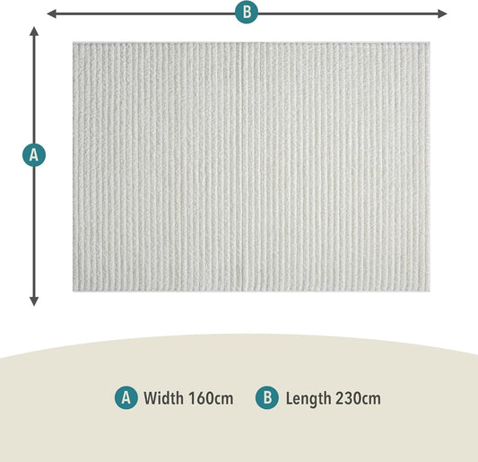 Rugs and More Carnival Shaggy Soft Rugs - Rocco Stripe Design 160x230 cm