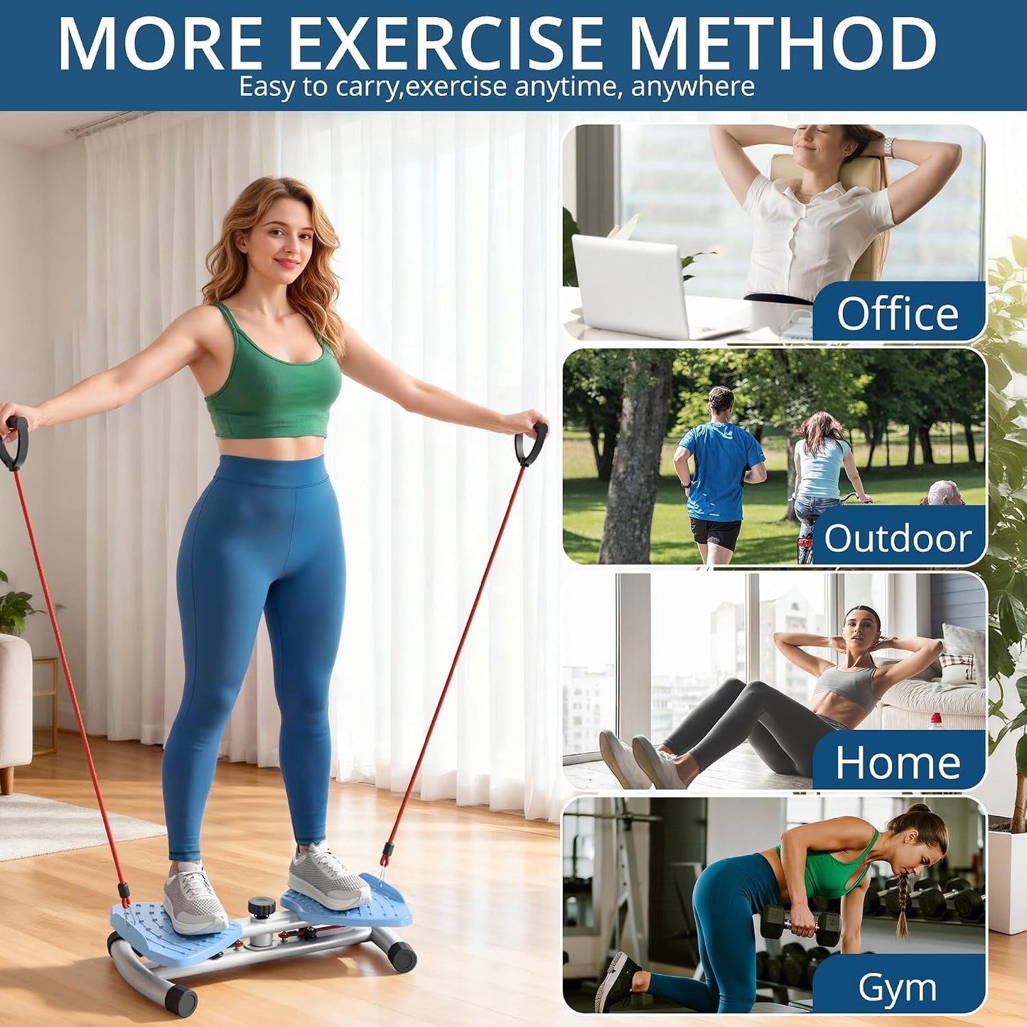 Ab Machine Waist Twister Exercise Board Home Gym Core Workout Non Slip 380lbs
