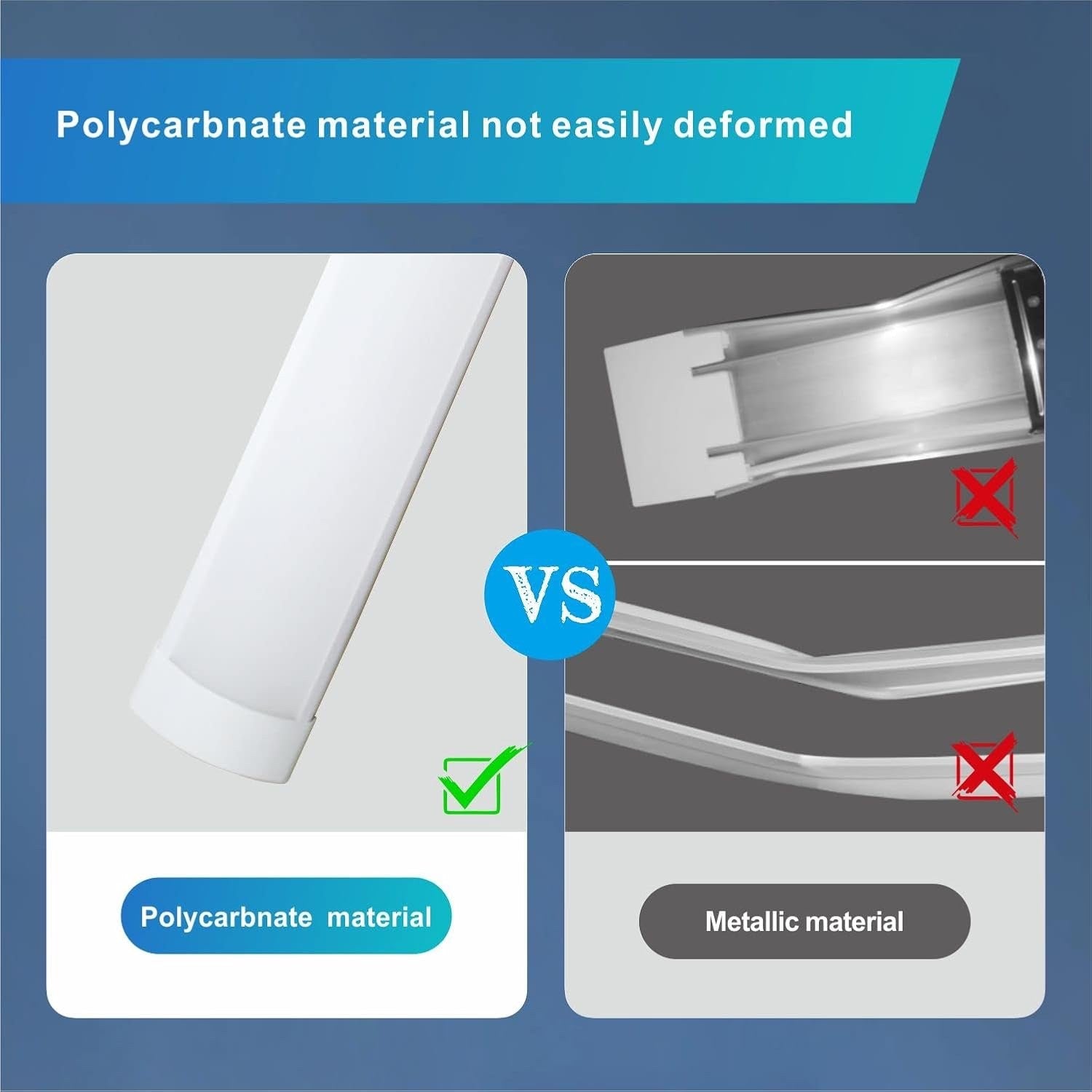 4ft LED Batten Light 32W 3550lm 6500K Slim Ceiling Tube Lamp 2 Pack