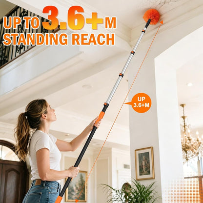 LAANPOLE 6m Feather Duster Kit Telescopic Pole Microfiber Window Cleaner  HSEGAR