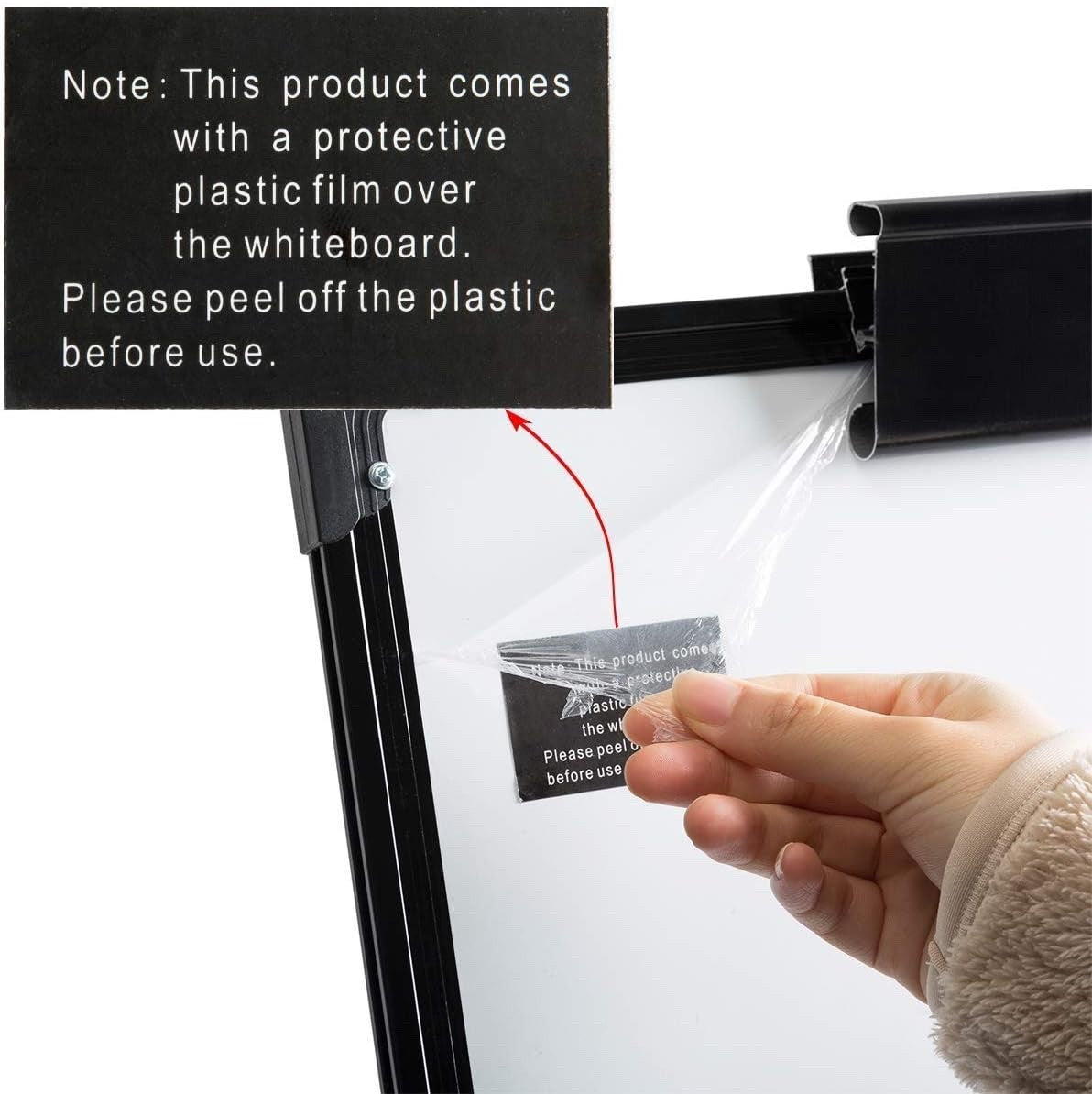 Magnetic Whiteboard Stand 90x60cm Portable Tripod Flipchart Easel White