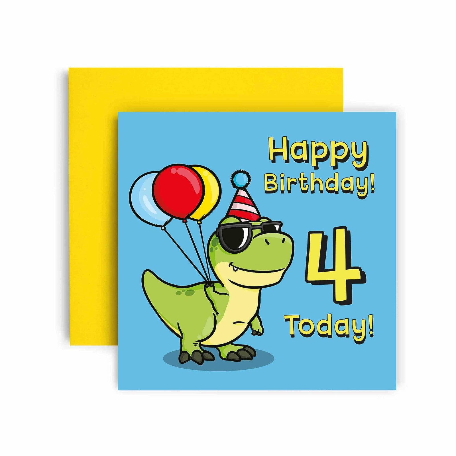 Huxters 8th Birthday Card – Dinosaur Birthday Cards for Boys – T Rex Dinosaur