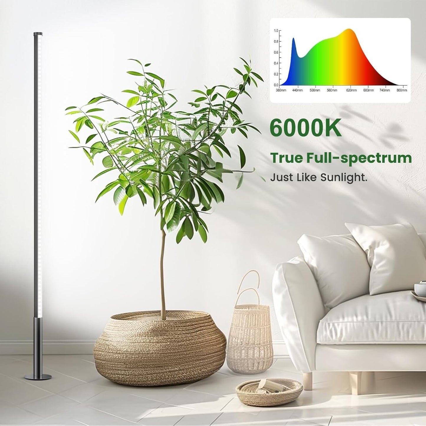 wolezek 216 LEDs Grow Lights for Indoor Plants, 4/4.6ft Height Standing