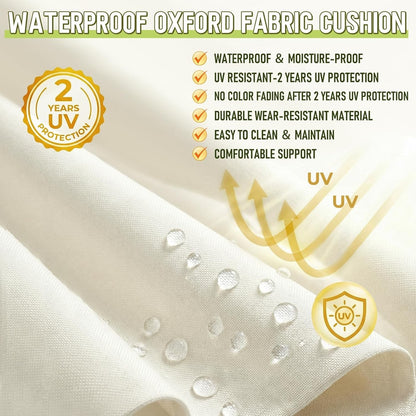 Sunbed Cushion 2 Pack 183x54cm Grey Foldable Quick Dry Lounger Pad Garden Patio