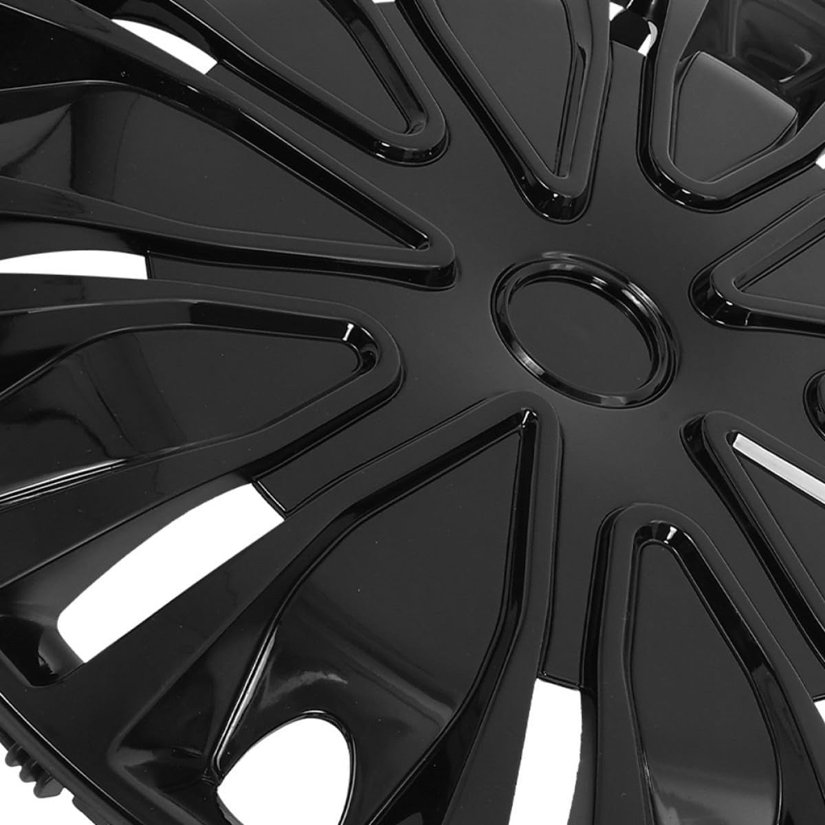 Car Wheel Trim Hubcap 15 Inch Black Universal Plastic Hub Cap Cover Spoke Clip
