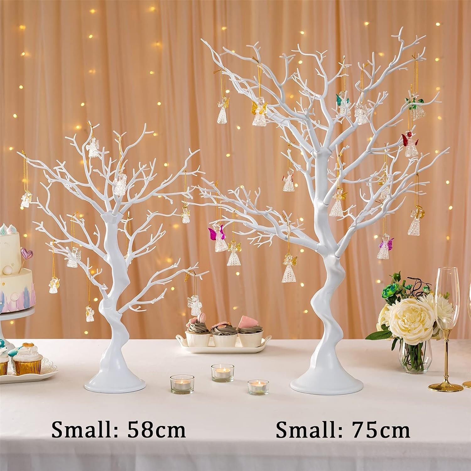 Sziqiqi 75cm White Twig Tree Easter Tree Centrepieces for Indoor Outdoor White