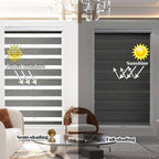 Zebra Roller Blind 80x150cm Day Night Blackout Window Shade Grey