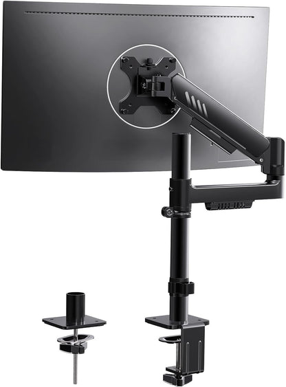Monitor Stand Arm Desk Mount Single 13-34in Adjustable C Clamp VESA 9kg Black
