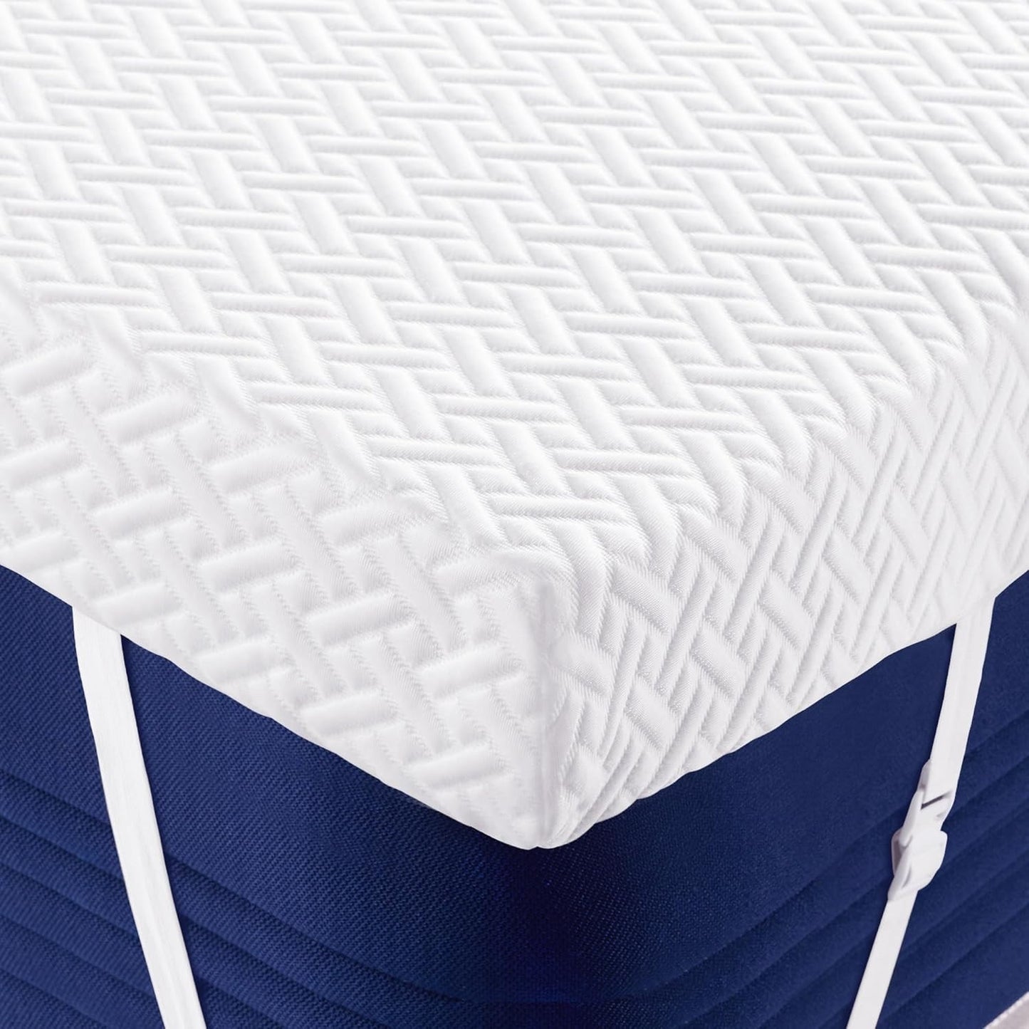 Fijinhom 3 Inch Memory Foam Mattress Topper King Bed Washable 150x200cm