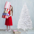 4FT White Artificial Christmas Tree 320 Tips Realistic with Metal Stand