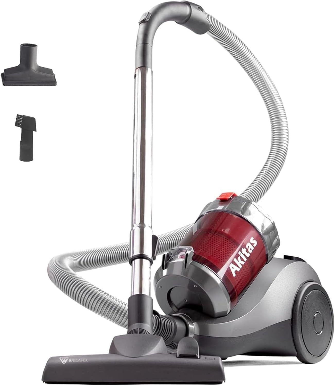 Akitas 800W Bagless Cylinder Vacuum Cleaner with Wessel Werk Head for Floors