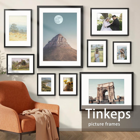 A1 Black Picture Frame 4 Pack Wall Mount Fits 59.4x84.1cm Poster Print