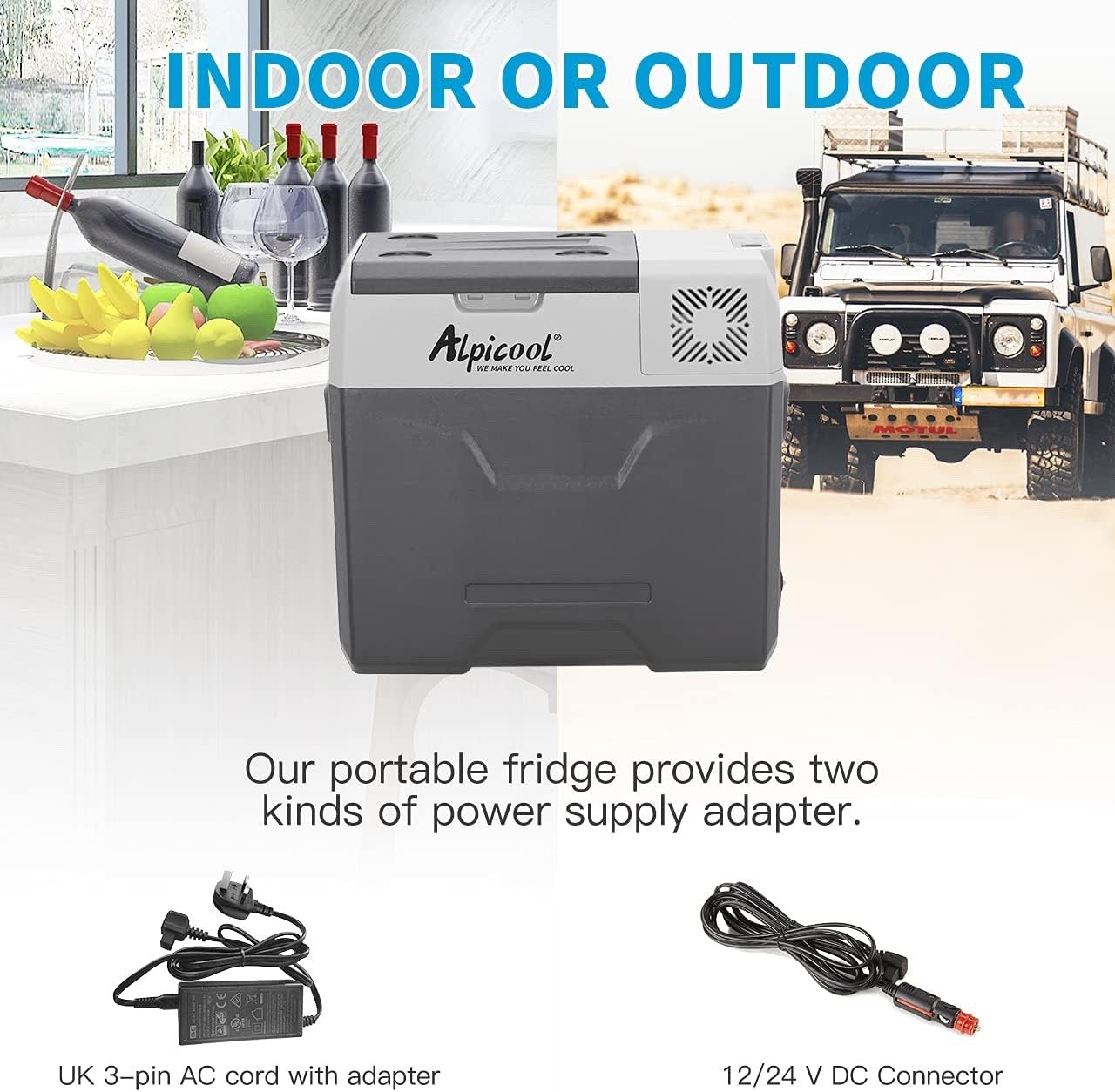 50L Portable Car Refrigerator Freezer 12V DC Compressor -20C Camping RV USB