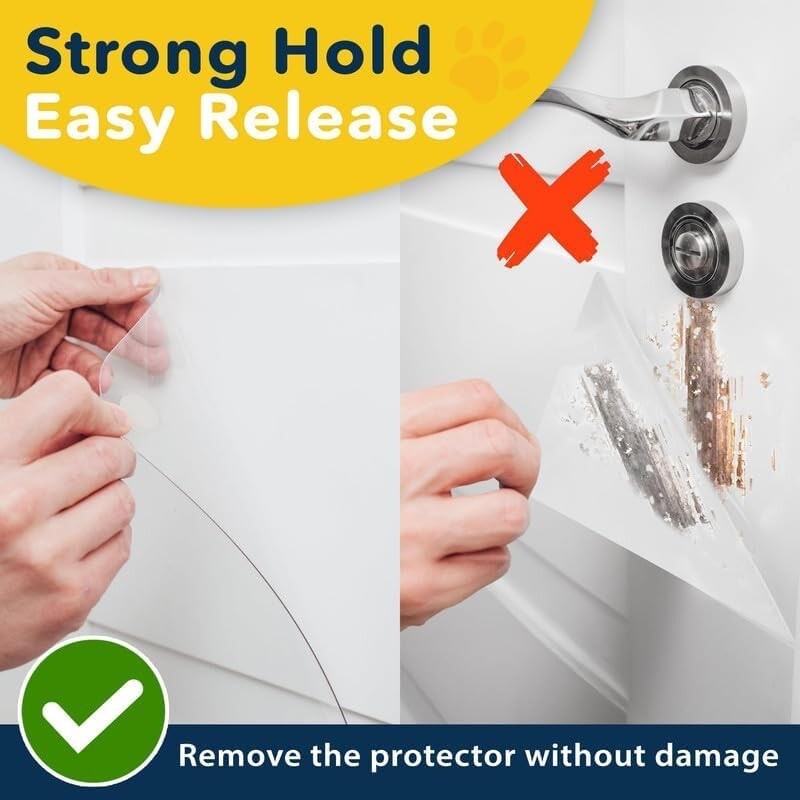 PROTECTO Heavy Duty Door Protector Dog Scratch Guard 35.5x24 Transparent