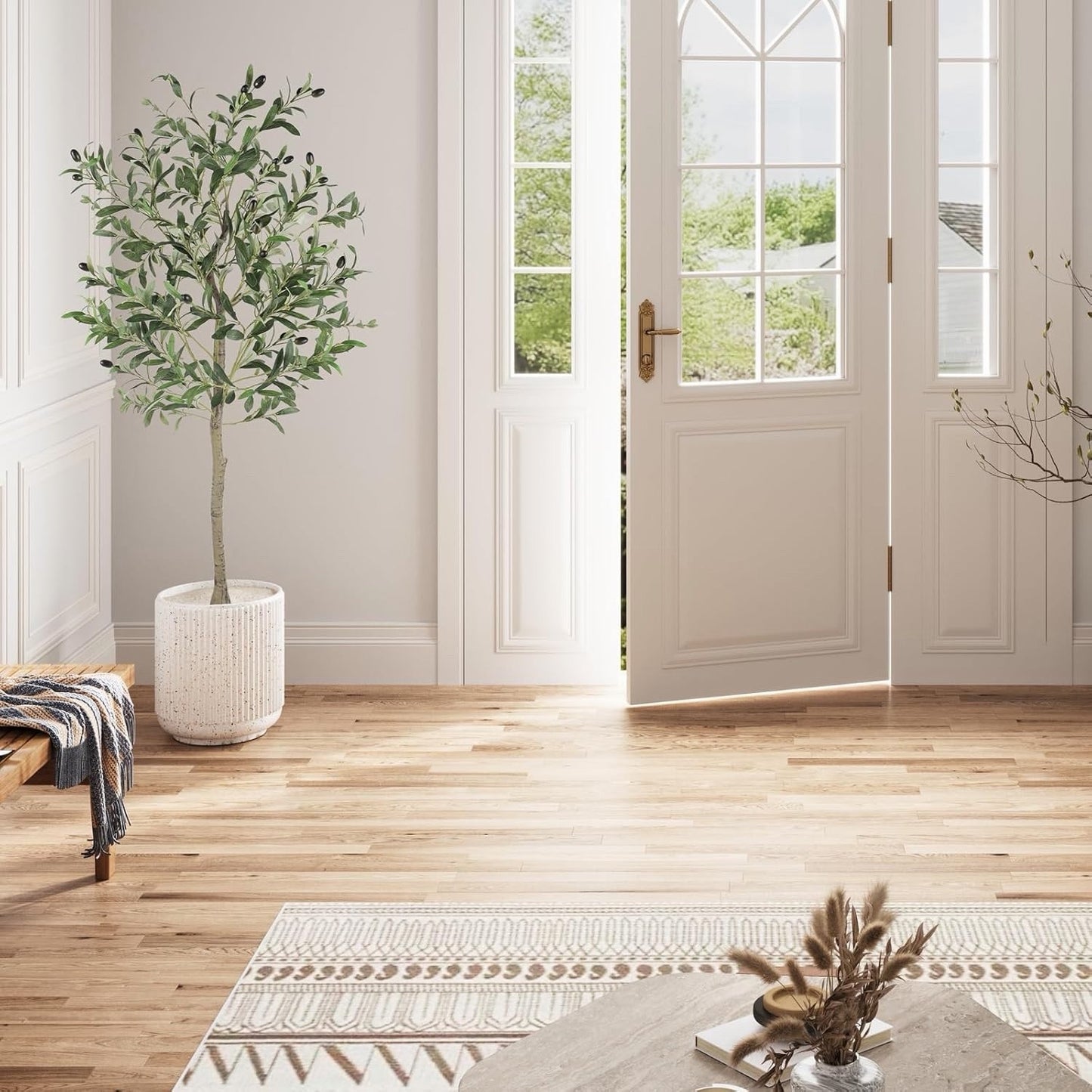 Artificial Olive Tree 120cm Faux Silk Indoor Plant Lifelike Home Office Decor