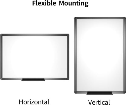 Viz-Pro Magnetic Whiteboard 120x90cm Dry Wipe Board Aluminium Frame