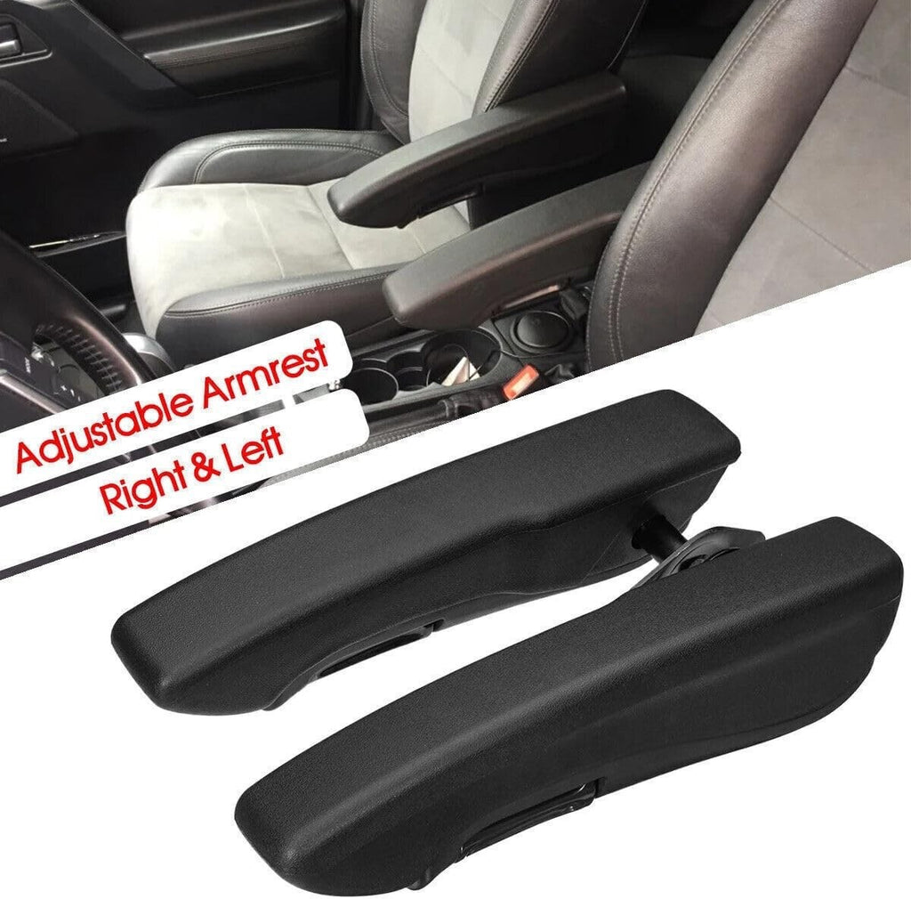 Universal Car Seat Armrest Adjustable 0-120° Left Right Black Interior
